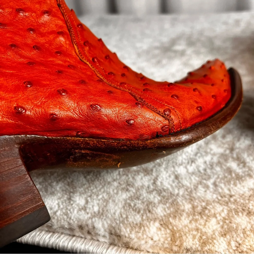 Back at the Ranch Ostrich Ankle Cowgirl Boot - Classic Western Style - Picture 9 of 14